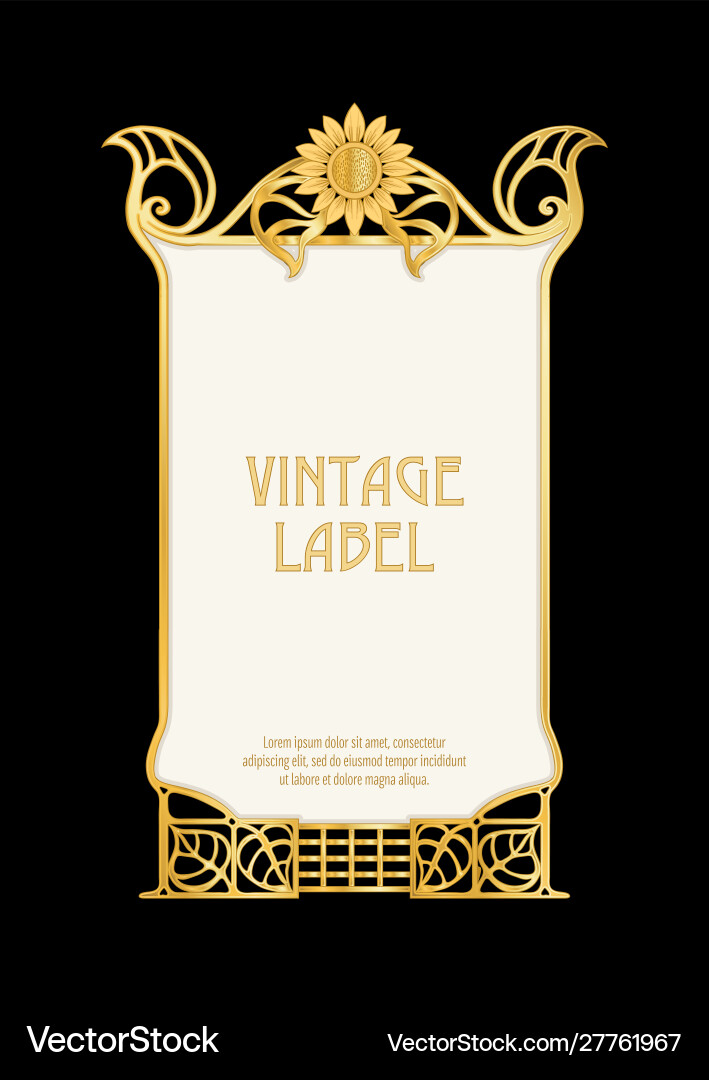 Label decorative frame border Vector Image