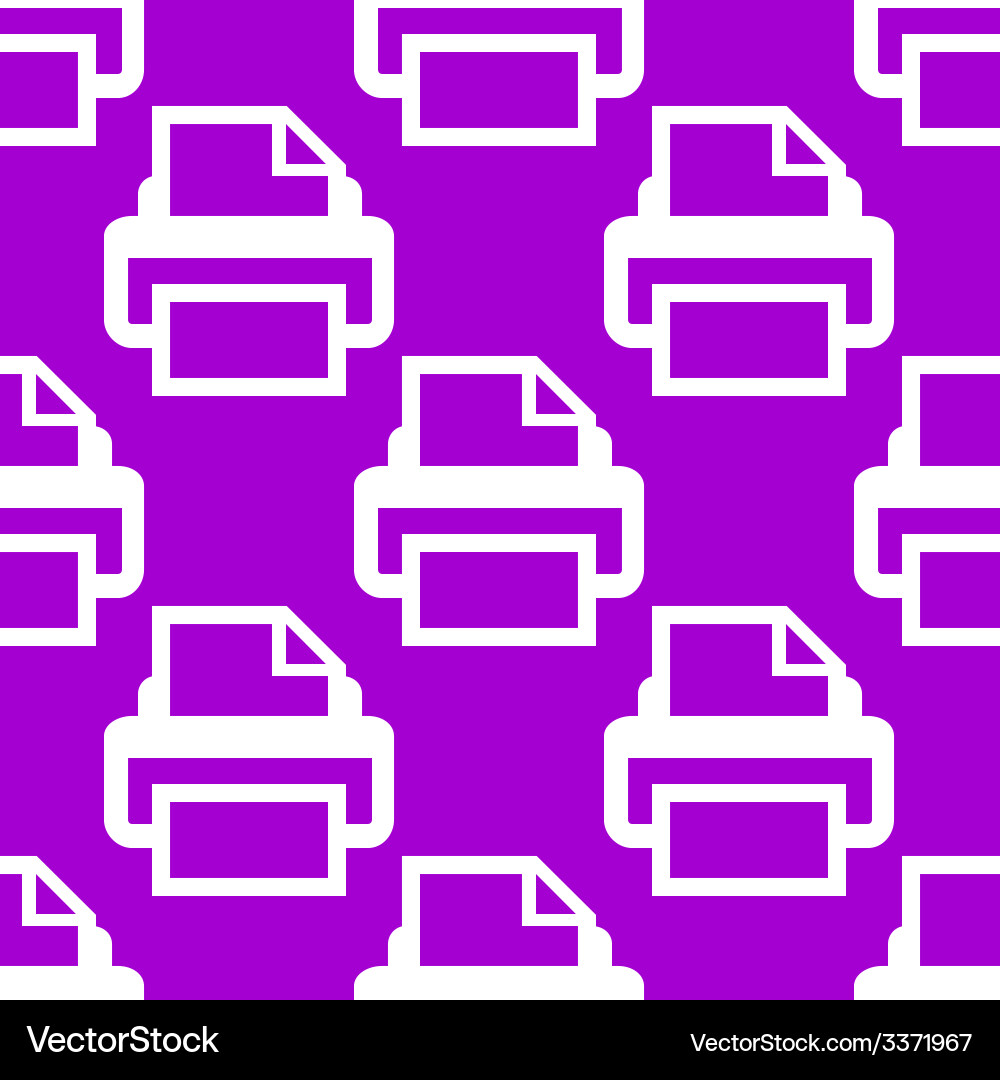 Printer web icon flat design seamless pattern vector image