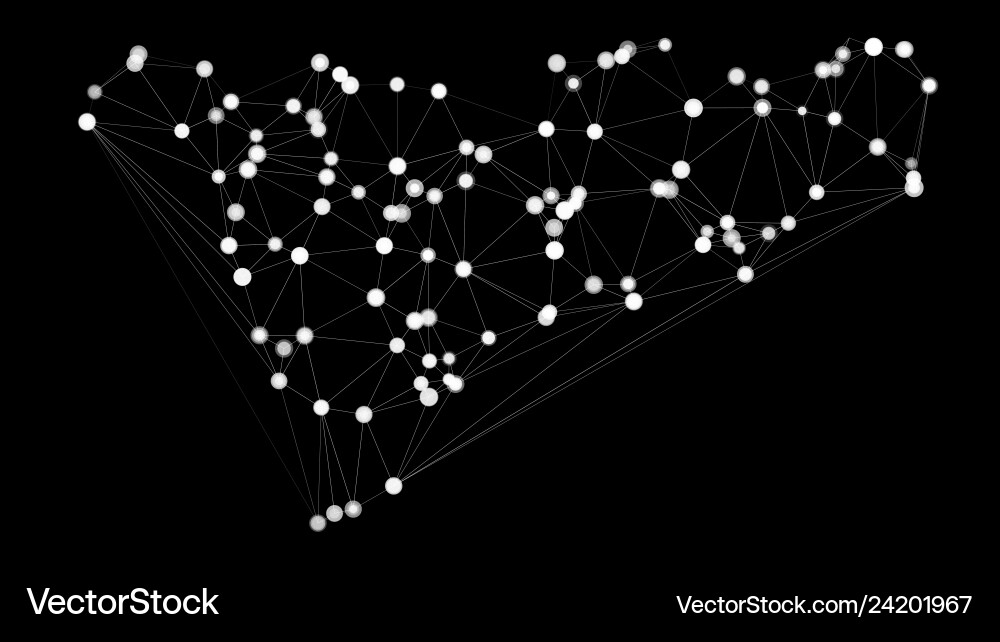 Random size dot circles and triangle shapes Vector Image