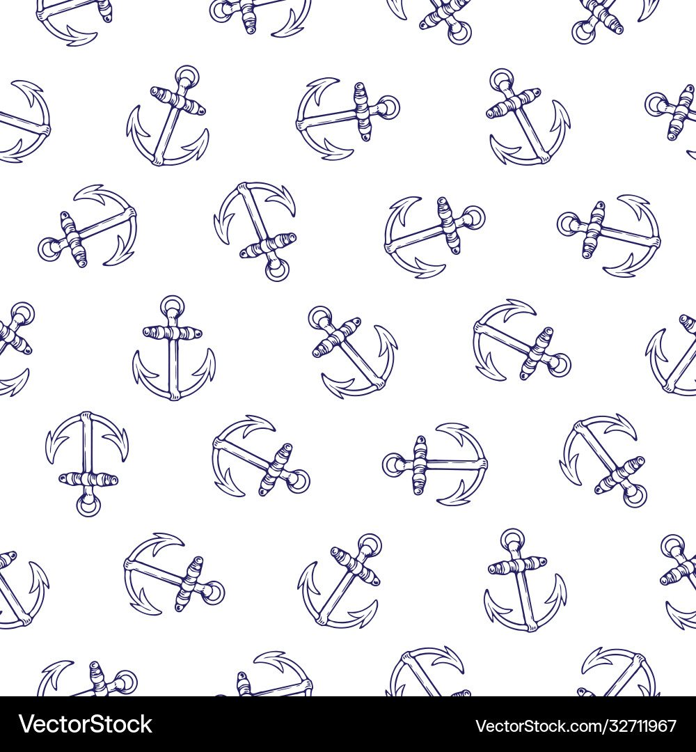 Rotated Anchor Pattern vector image