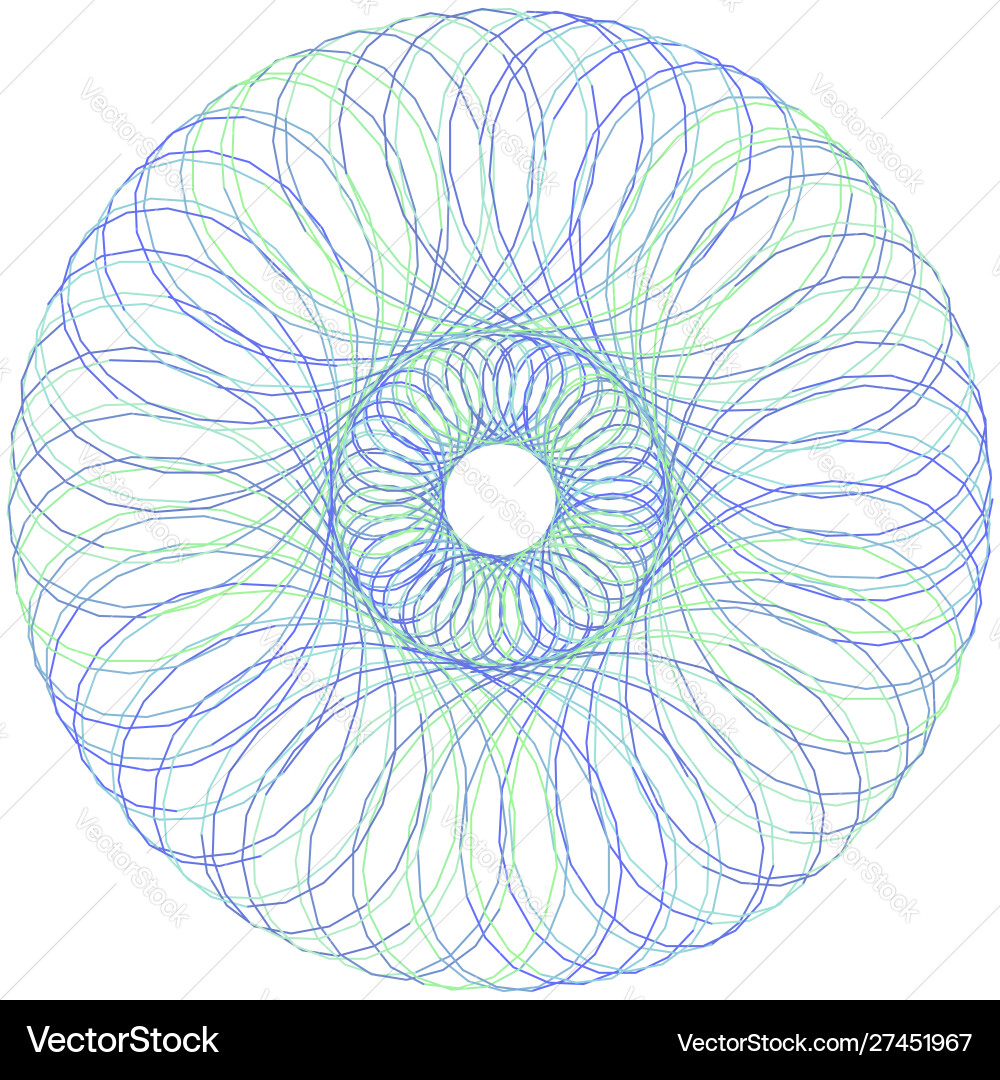 Spirograph pattern element rosette spirographic Spirograph pattern element rosette spirographic vector image