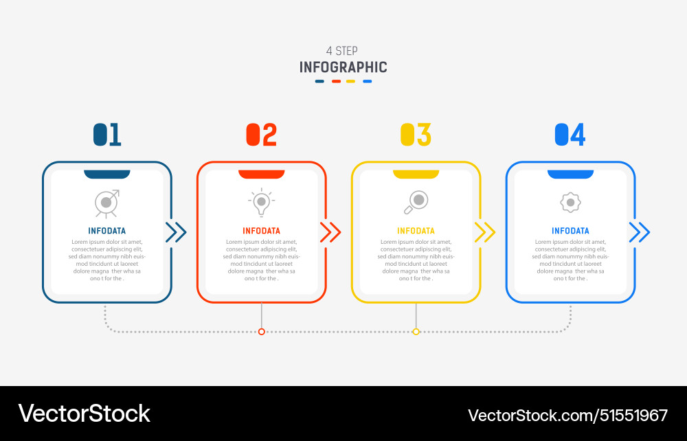 Three step infographic label design template Vector Image