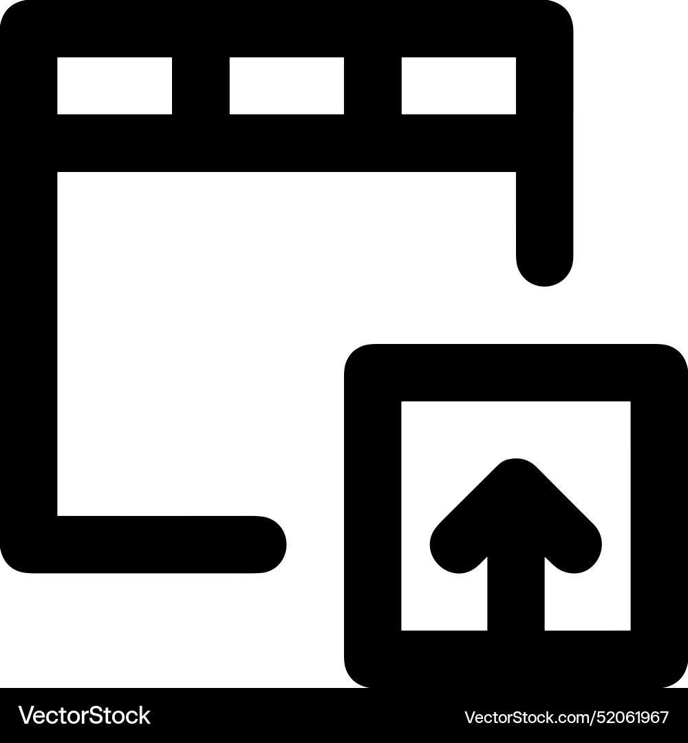 Upload outline icon symbol image Vector Image