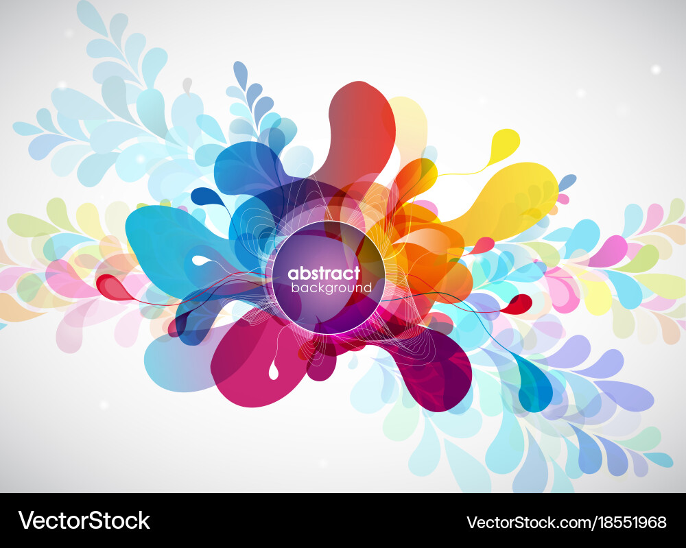 Abstract colored background with different shapes vector image