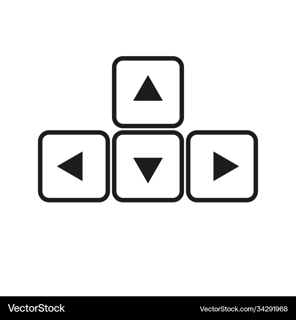 Arrow button on keyboard icon simple Arrow button on keyboard icon simple vector image