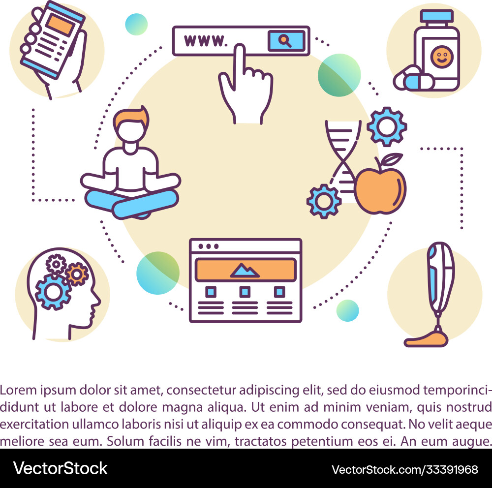 Biohacking techniques concept icon with text Biohacking techniques concept icon with text vector image
