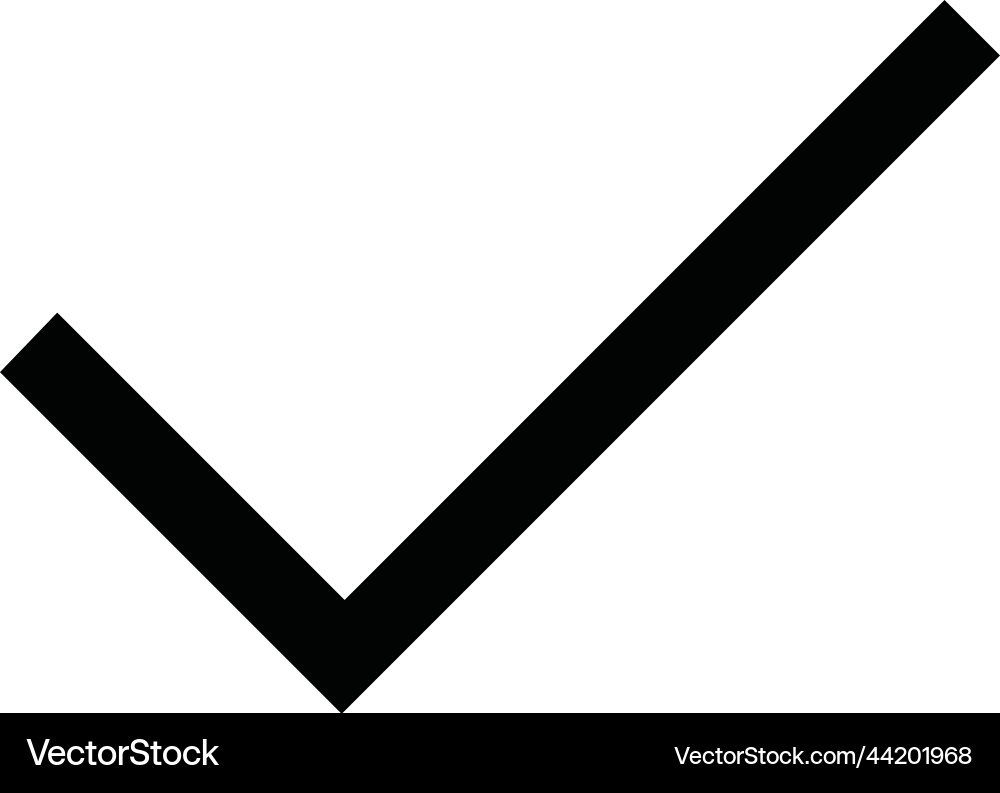 Check checkmark simple blocky hard edge complete Check checkmark simple blocky hard edge complete vector image