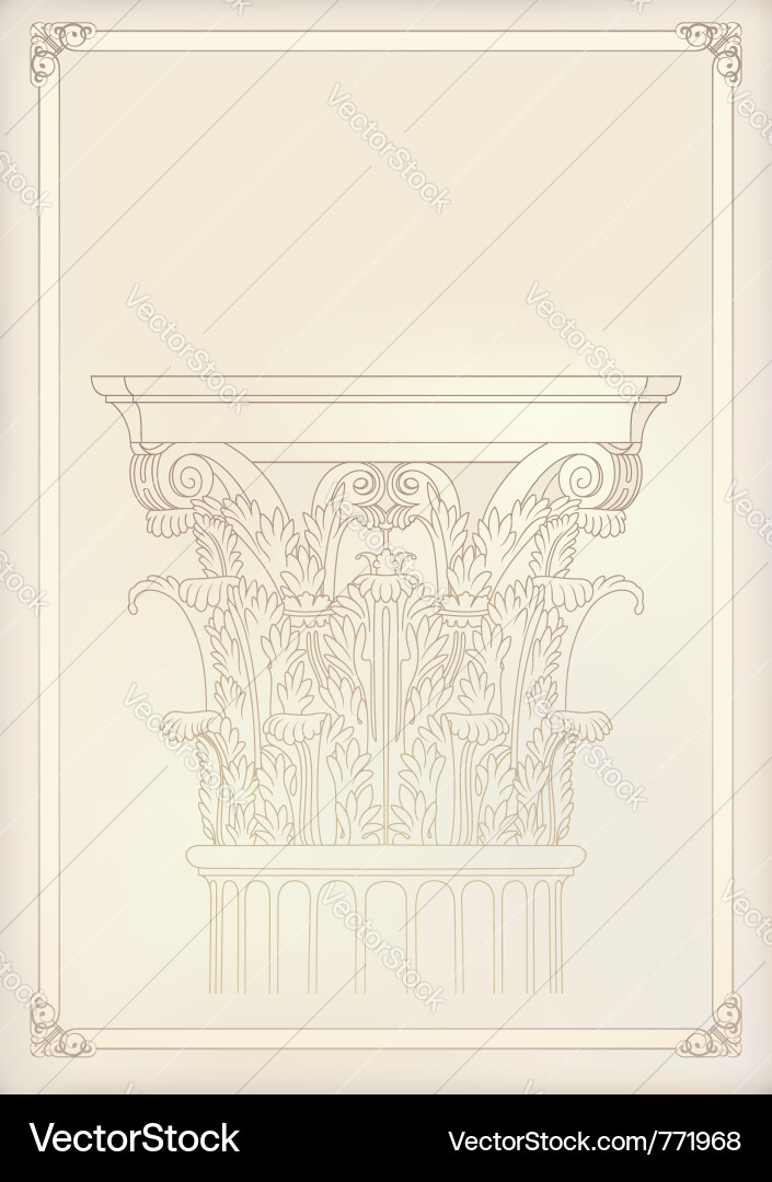 Classical Column Background vector image