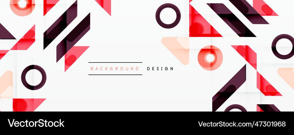 Colorful triangles and circles abstract background Vector Image