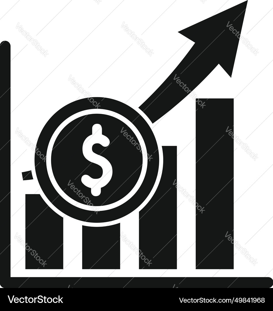 Graph chart dark icon simple nascent team Graph chart dark icon simple nascent team vector image