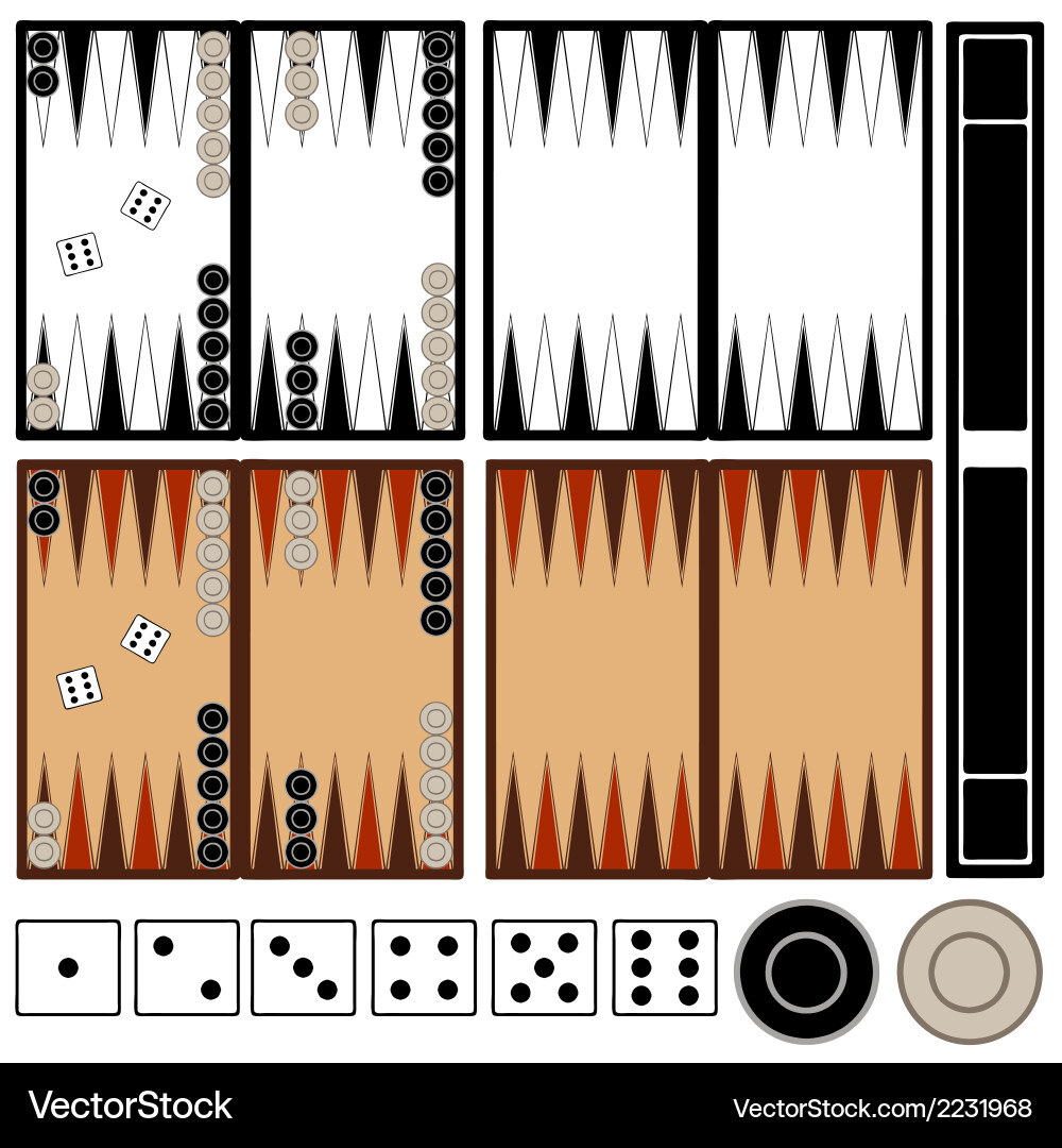 Isolated Backgammon Game vector image