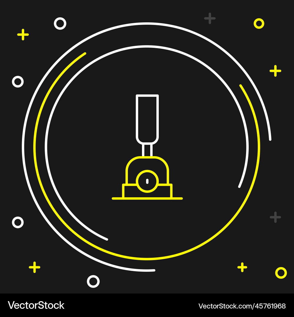 Line arrow for switching the railway icon isolated Vector Image