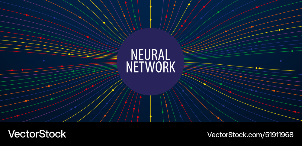 Neural network concept connected cells with links Neural network concept connected cells with links vector image