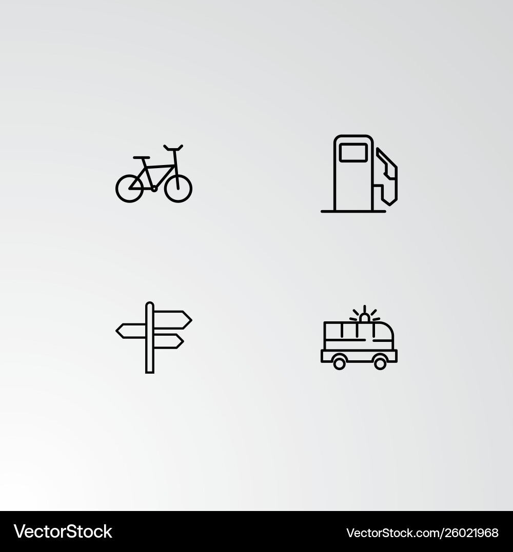 Set 4 perfect icons for navigation Vector Image