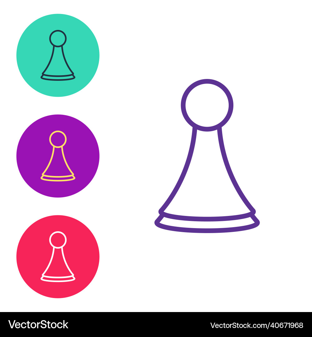 Set line chip for board game icon isolated Set line chip for board game icon isolated Vector Image