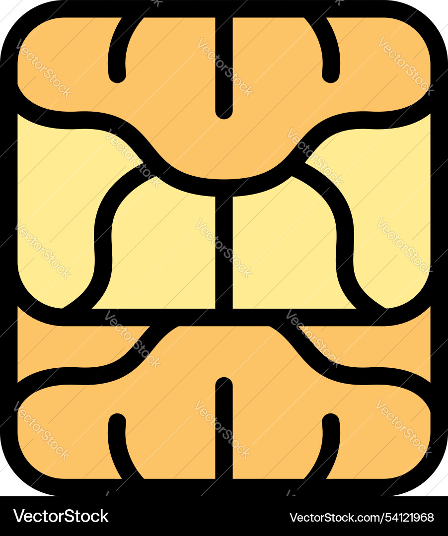 Sim card chip for mobile phone showing memory Sim card chip for mobile phone showing memory vector image