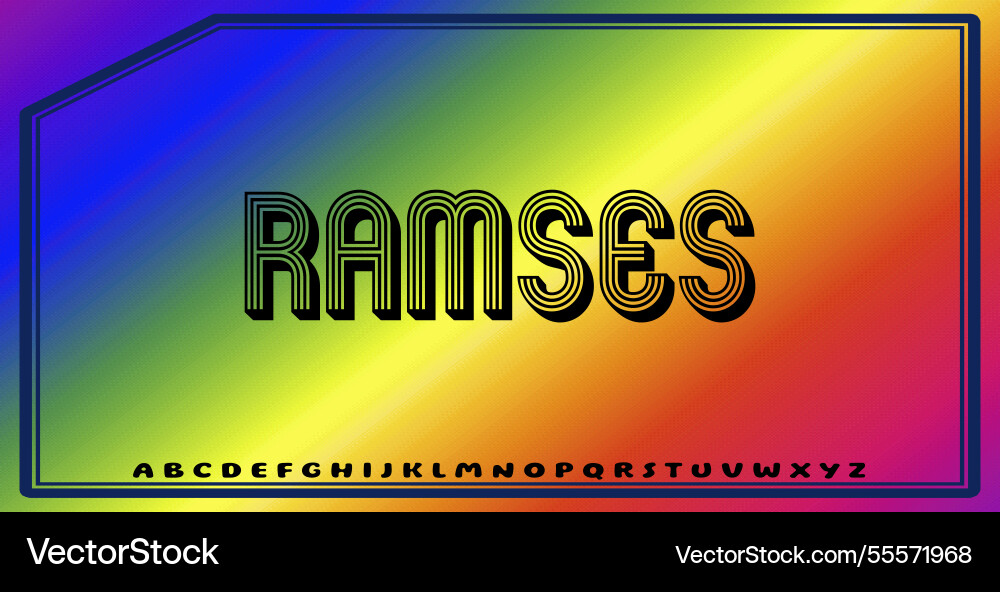 Text effects with editable colors and abstract Vector Image