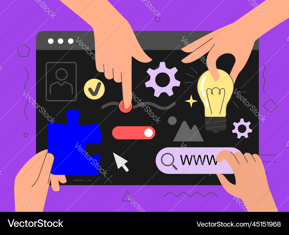 Web page concept use for banner Web page concept use for banner vector image