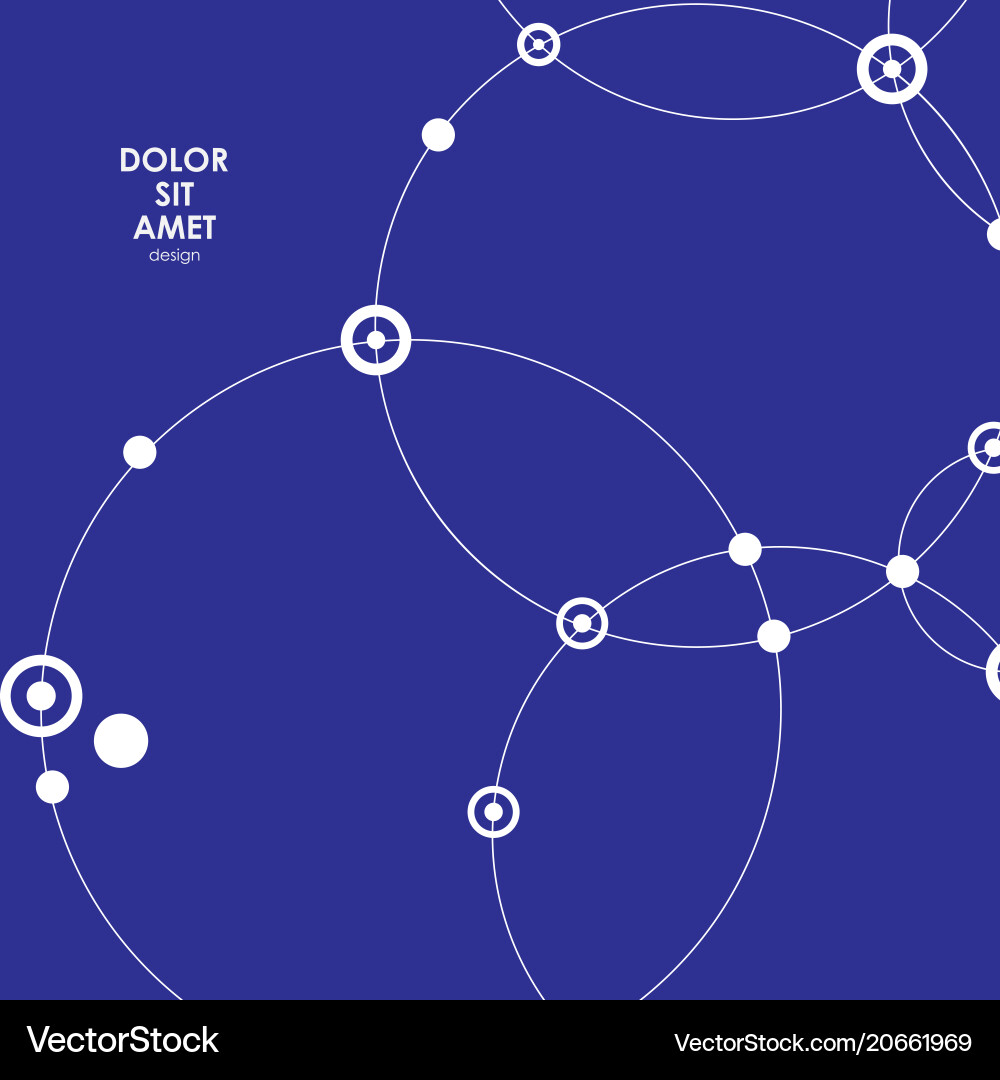 Abstract background with circles and dots connect Abstract background with circles and dots connect vector image