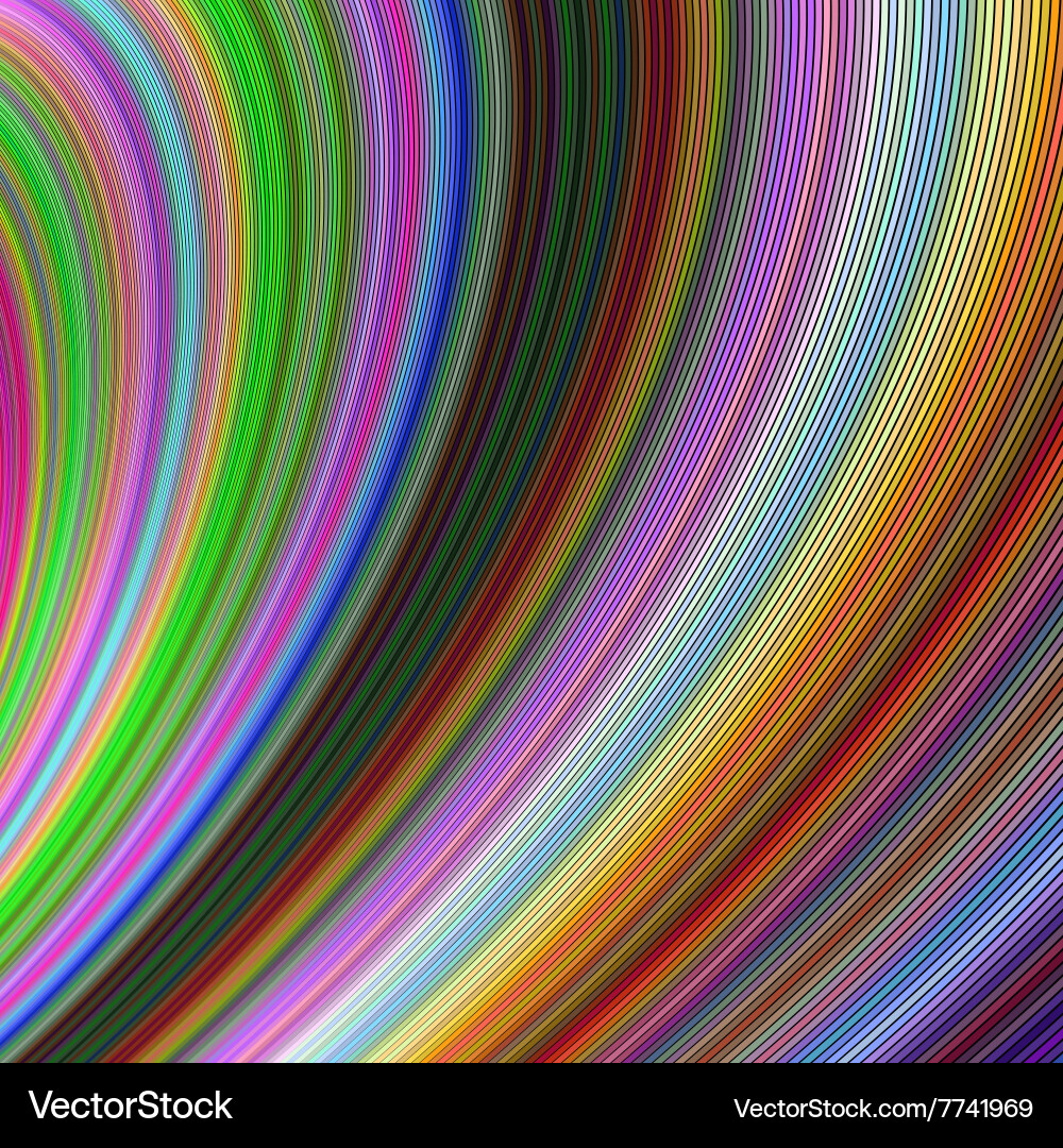 Abstract colorful curved stripe background design vector image