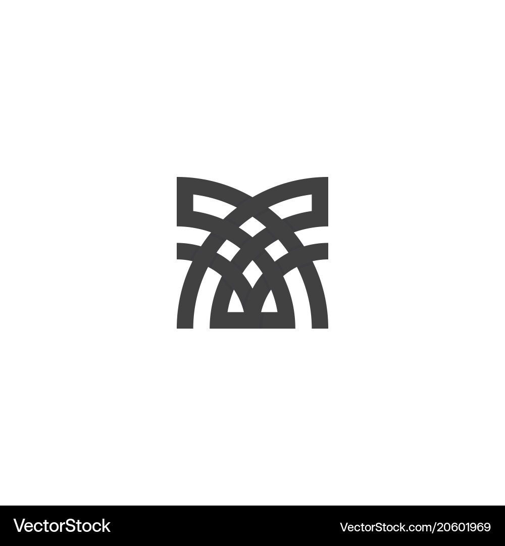 Abstract cross element for architecture Vector Image