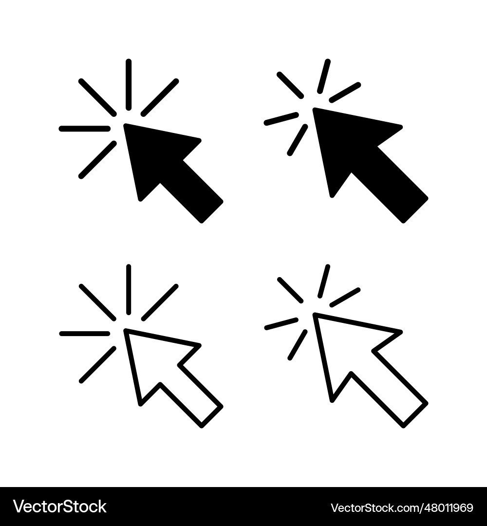 Click icon cursor pointer sign vector image