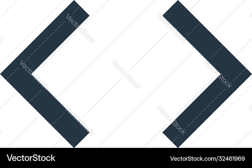 Code icon isolated on white background outline Code icon isolated on white background outline vector image