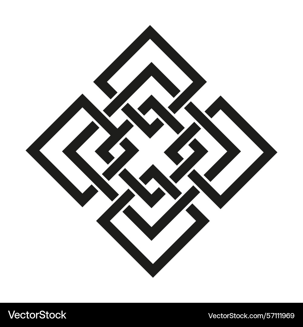 Maze pattern icon black square abstract Maze pattern icon black square abstract vector image