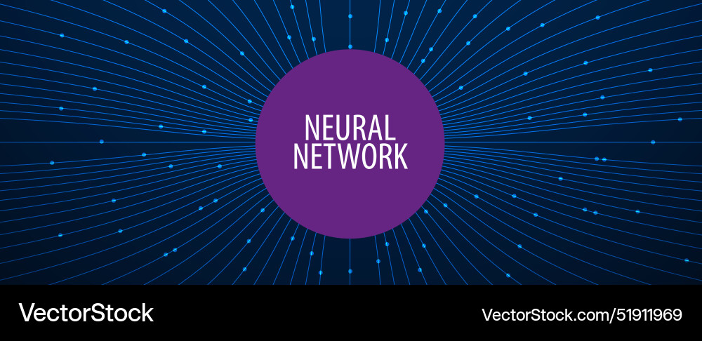 Neurales Netzwerkkonzept vernetzte Zellen mit Links Vektorbild