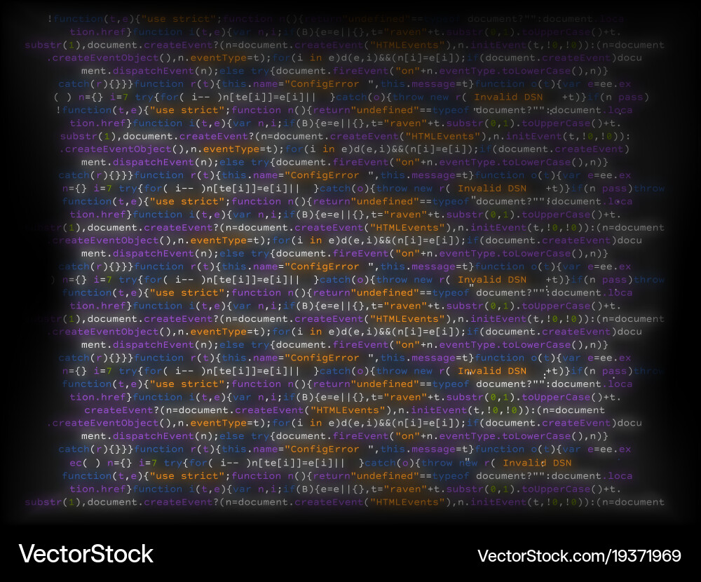 Program code shimmering colorful background vector image