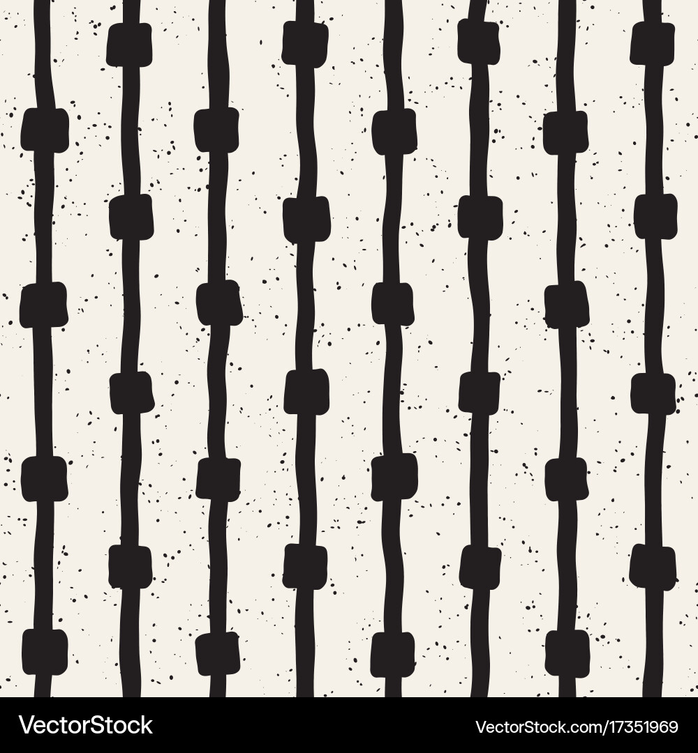 Seamless pattern with hand drawn lines abstract vector image