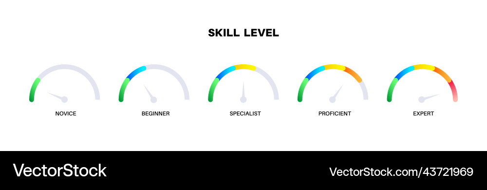 Skill level diagram Skill level diagram Vector Image