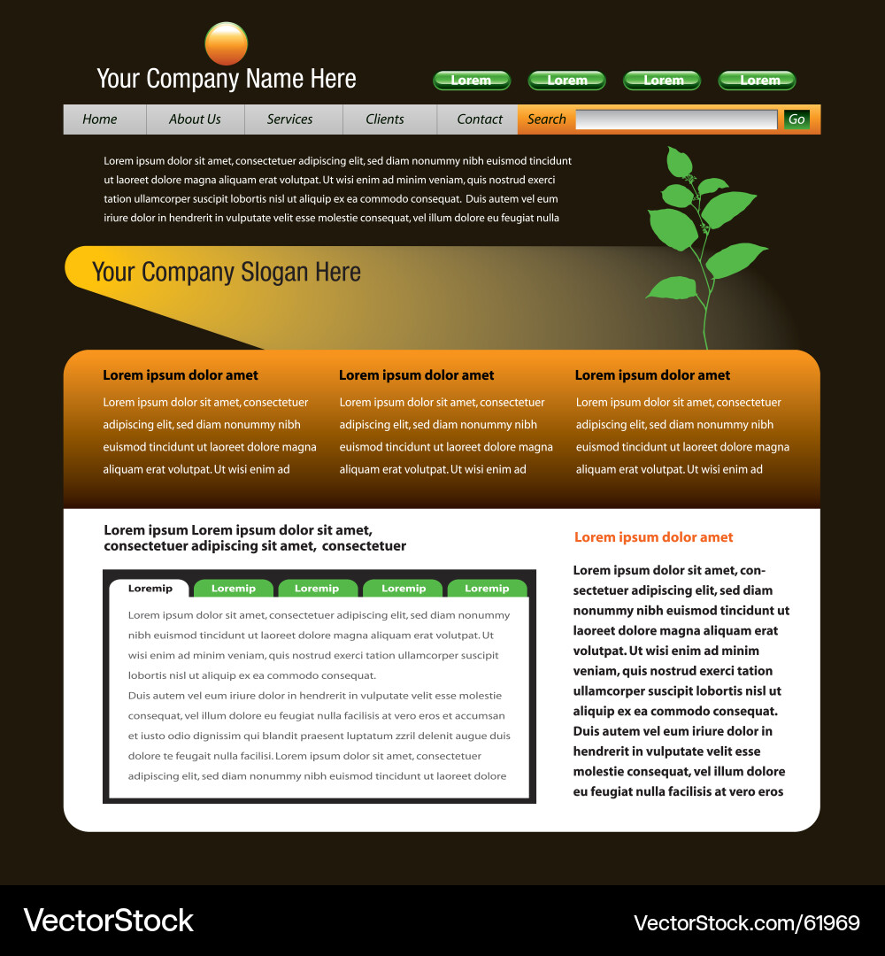 Website template Vector Image