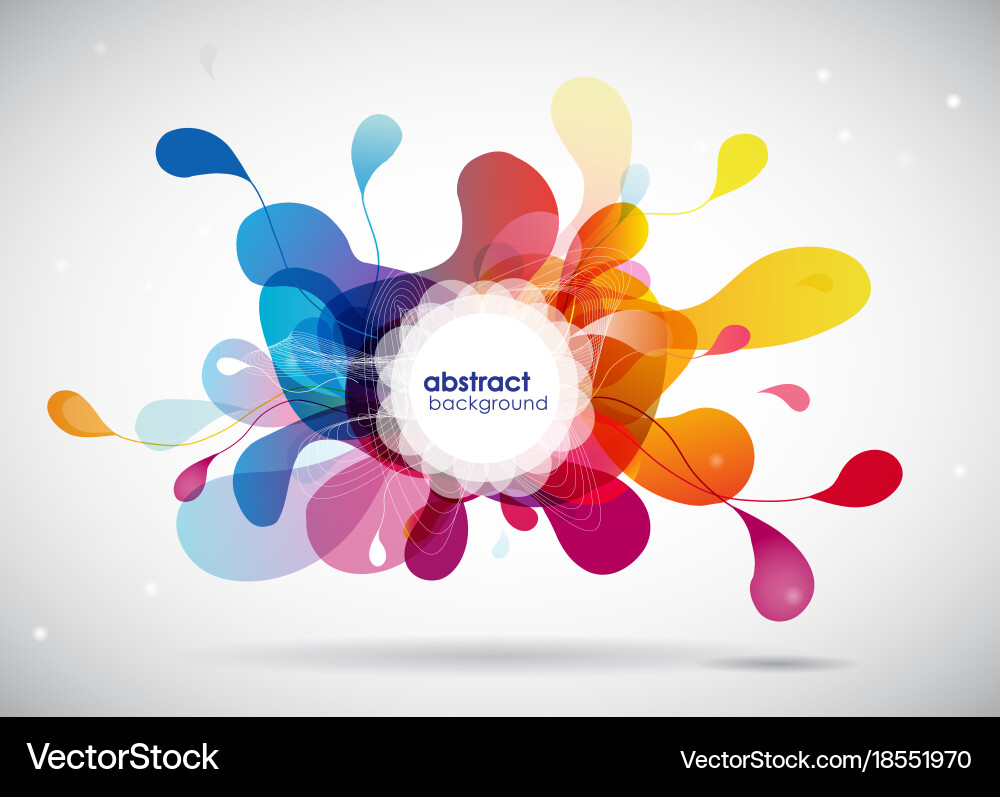 Abstract colored background with different shapes vector image