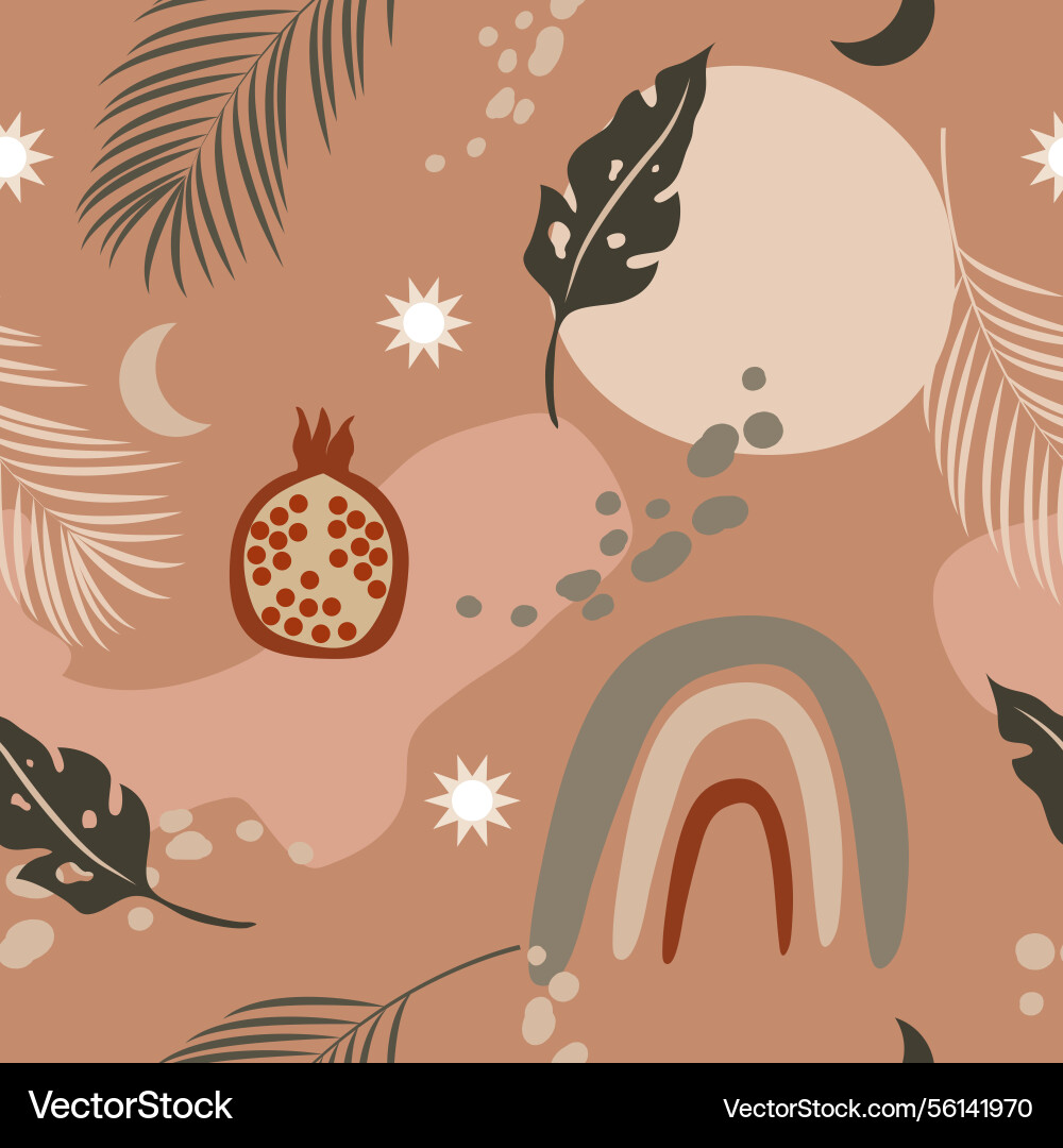 Abstract seamless pattern in style boho Vector Image