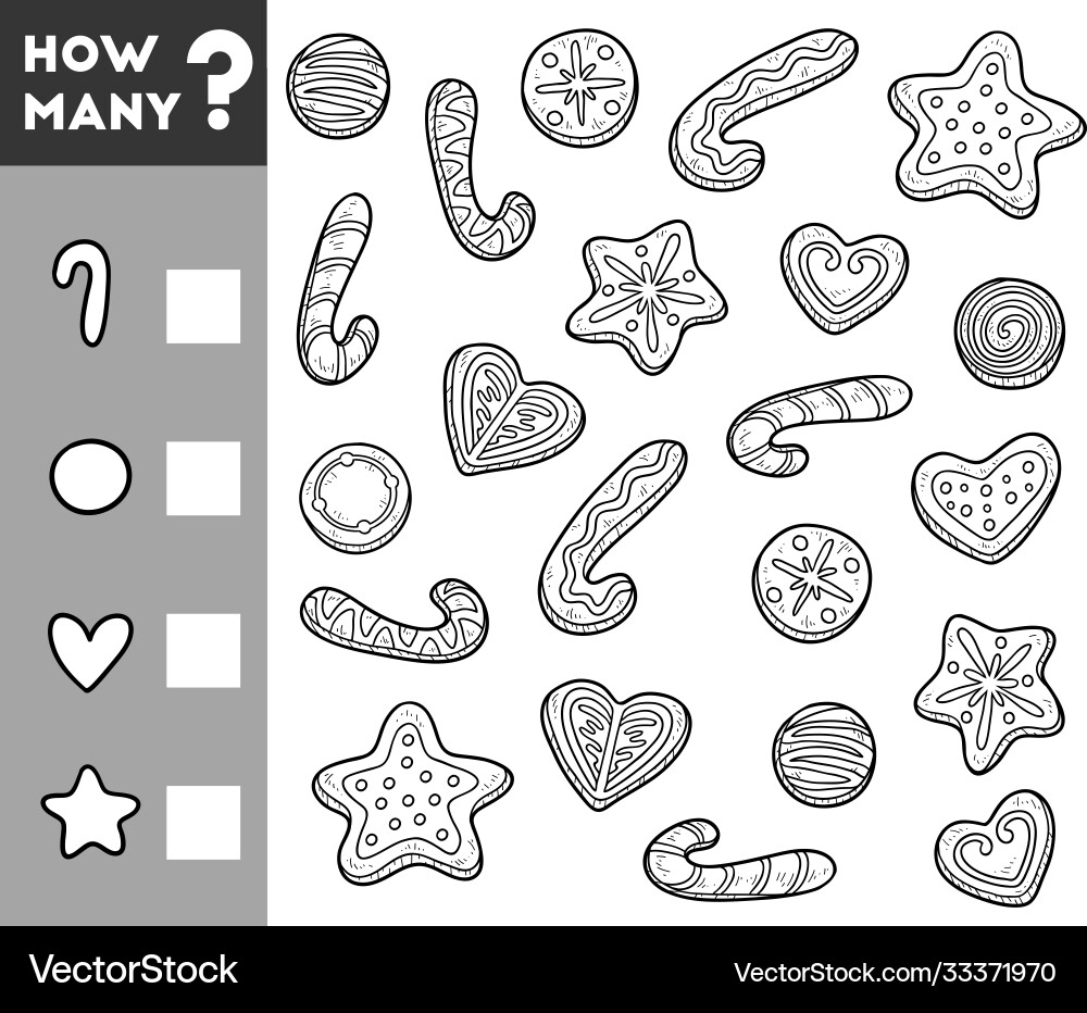 Counting game for preschool children count how Counting game for preschool children count how vector image