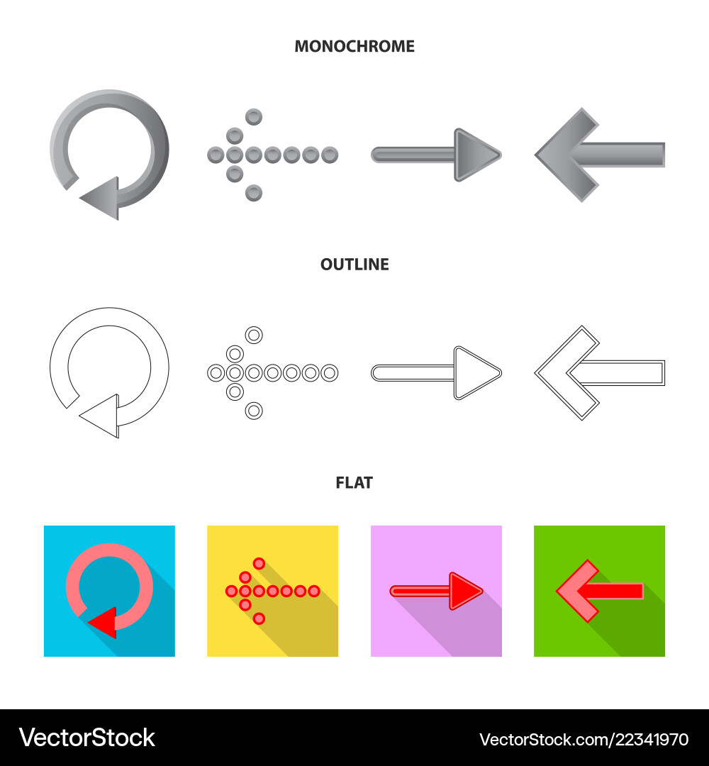 Design of element and arrow symbol set Design of element and arrow symbol set vector image
