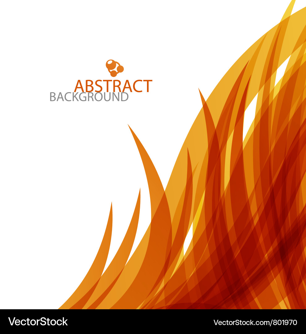 Dynamic Orange Wave Background Vector Image