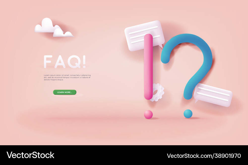 Exclamations and question marks faq concept ask Exclamations and question marks faq concept ask vector image