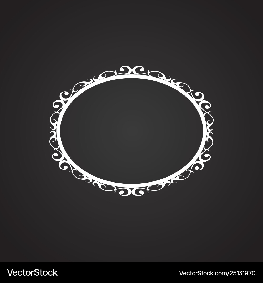 Frame icon on background for graphic and web Vector Image