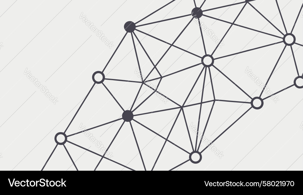 Interconnected Network Lines Vector Image