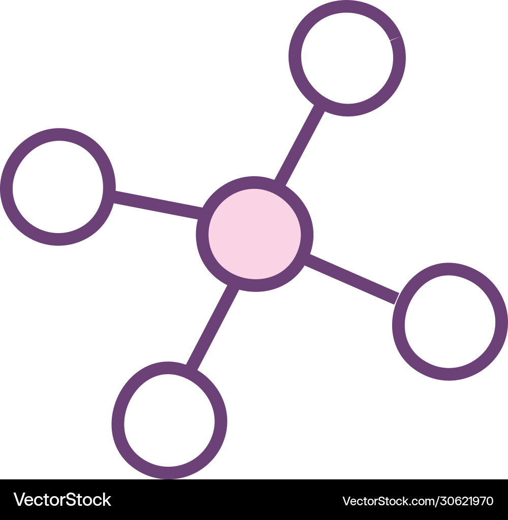 Isolated atom line style icon design Vector Image