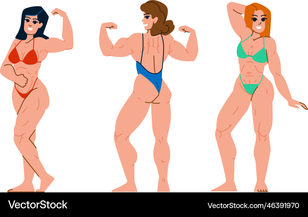 Muscle woman Muscle woman vector image