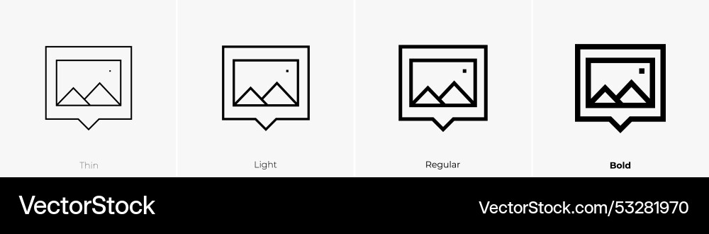 Point of interest icon thin light regular Point of interest icon thin light regular vector image