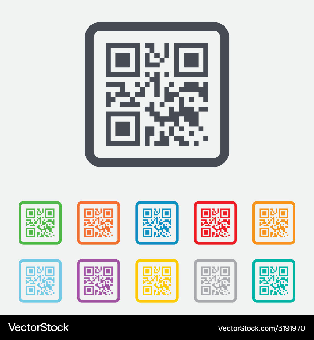 QR Code Scan Symbol vector image