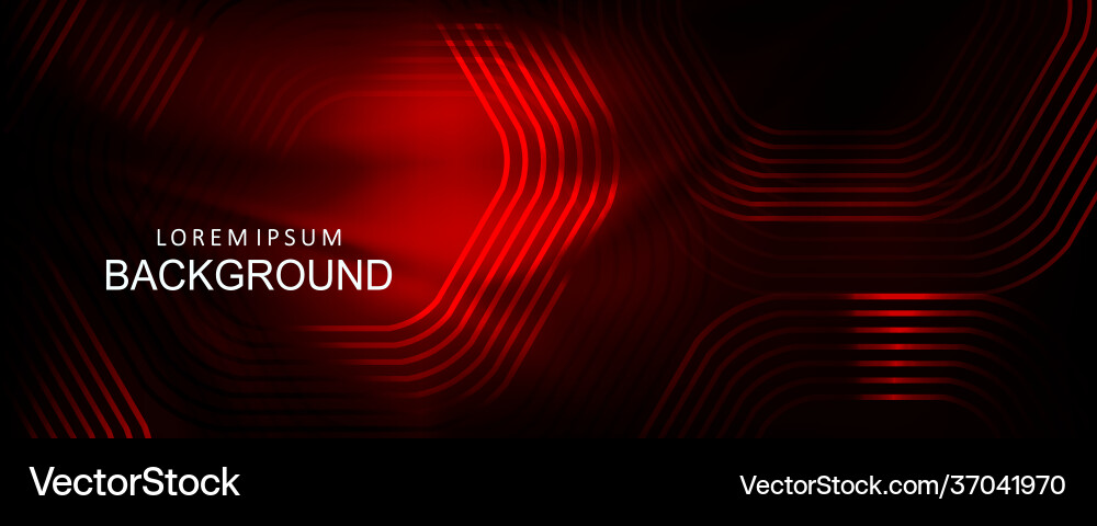 Red background with a gradient geometric shapes vector image