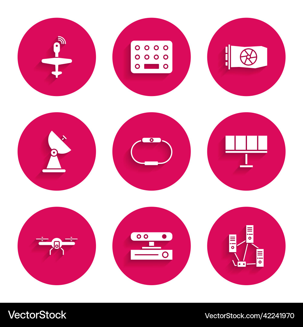 Set smartwatch motion sensor computer network Set smartwatch motion sensor computer network vector image