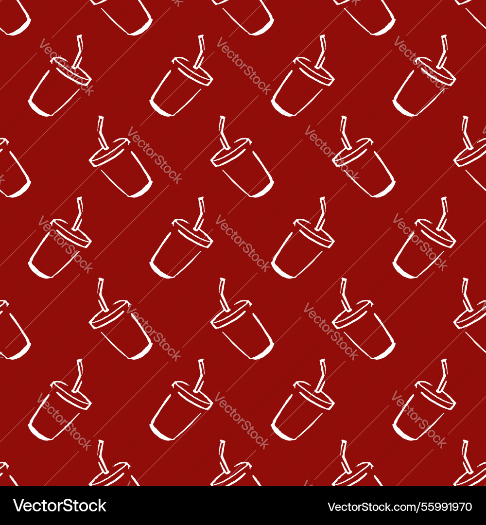 Sip enjoy fizz fun soda drink pattern Vector Image