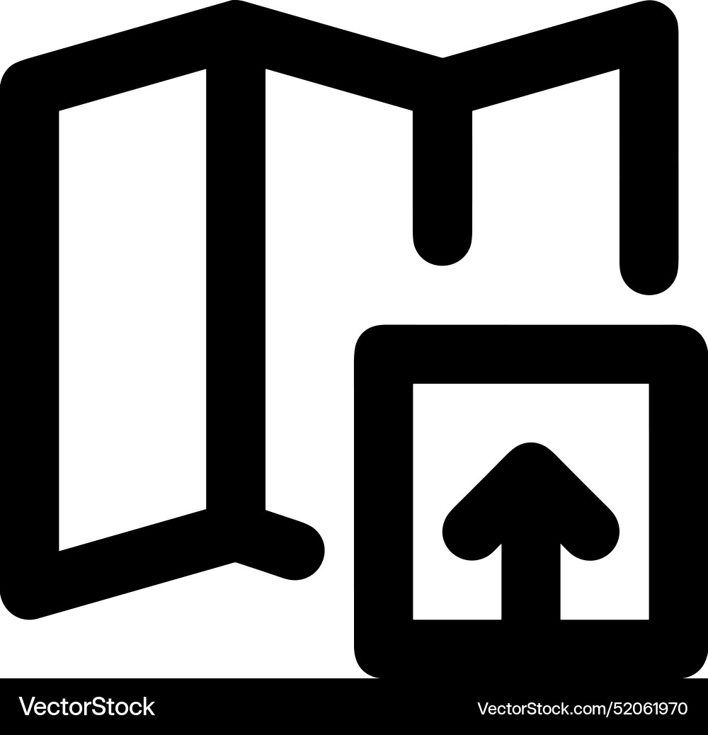 Upload outline icon symbol image Vector Image