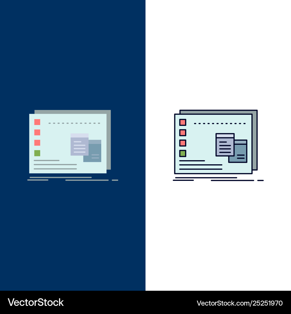 Window mac operational os program flat color icon Window mac operational os program flat color icon Vector Image